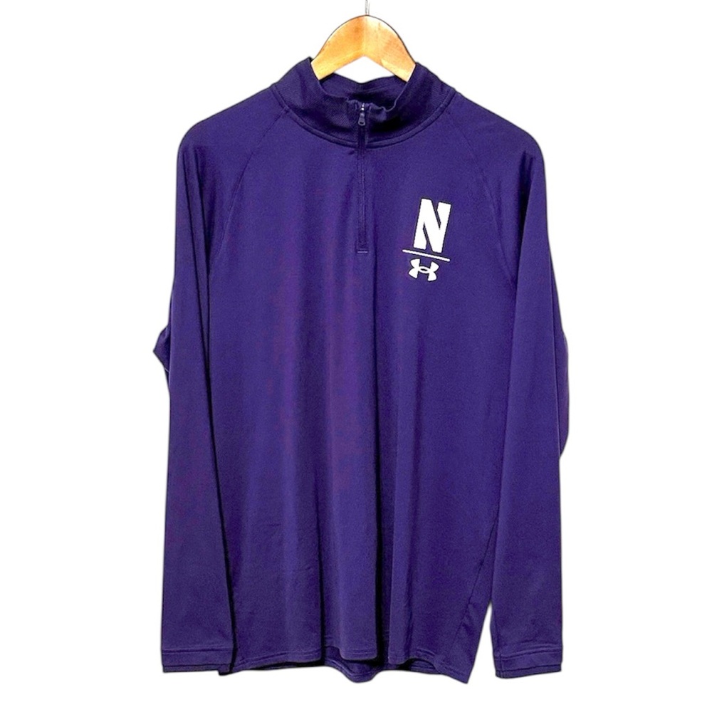 NWT Men’s Under Armour Northwestern Wildcats 1/4 Zip Loose Fit Pullover Large